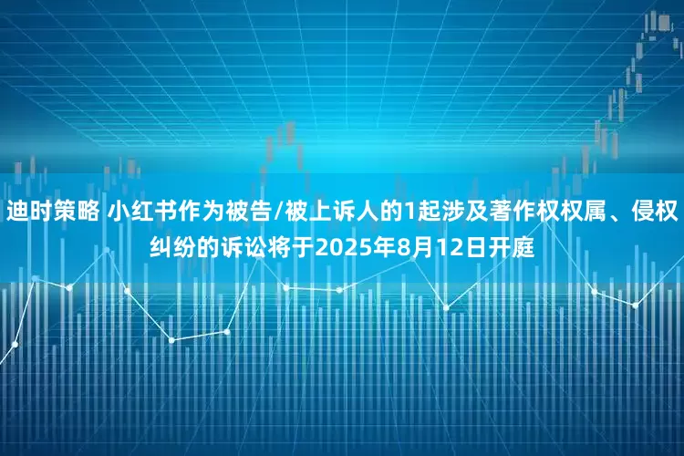 迪时策略 小红书作为被告/被上诉人的1起涉及著作权权属、侵权纠纷的诉讼将于2025年8月12日开庭